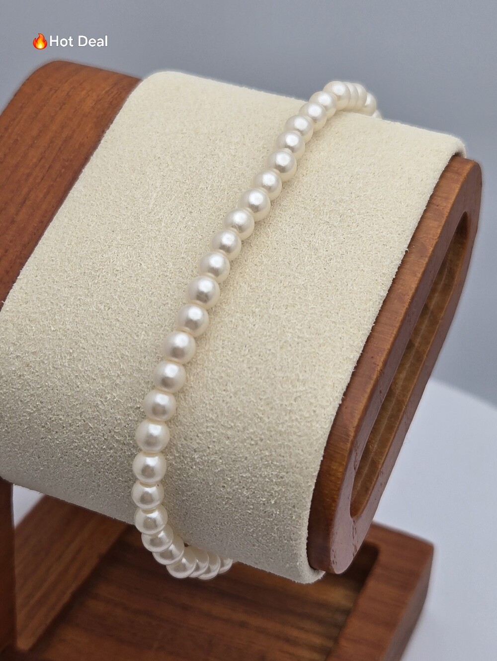 ✨2/$10✨ White Pearl Bracelet 7.5" Single Strand Elegant Minimalist Classic